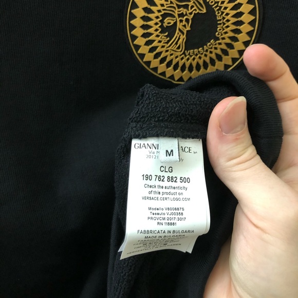 Versace black sweater with gold Medusa head emblem - Picture 4 of 5